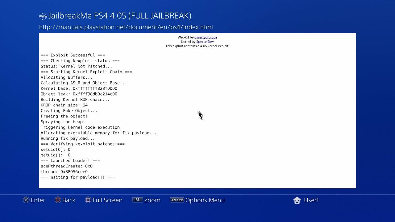 PS4 4 .05 Jailbreak & DEBUG SETTINGS