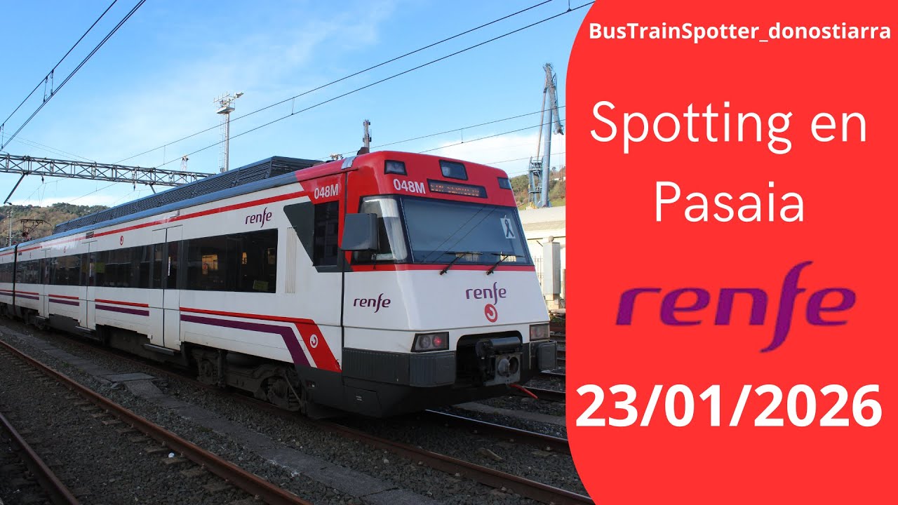 Trainspotting en la estación de Pasaia Renfe (23/01/2026)