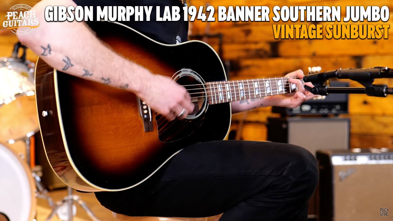 Gibson Murphy Lab 1942 Banner Southern Jumbo | Vintage Sunburst Light Aged