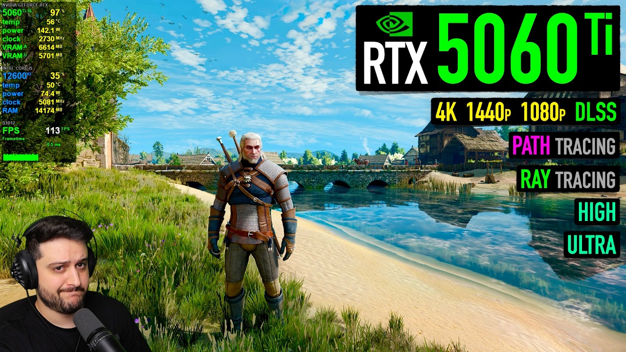 RTX 5060 Ti &mdash; The Witcher 3 Remastered &mdash; Разочаровывает...