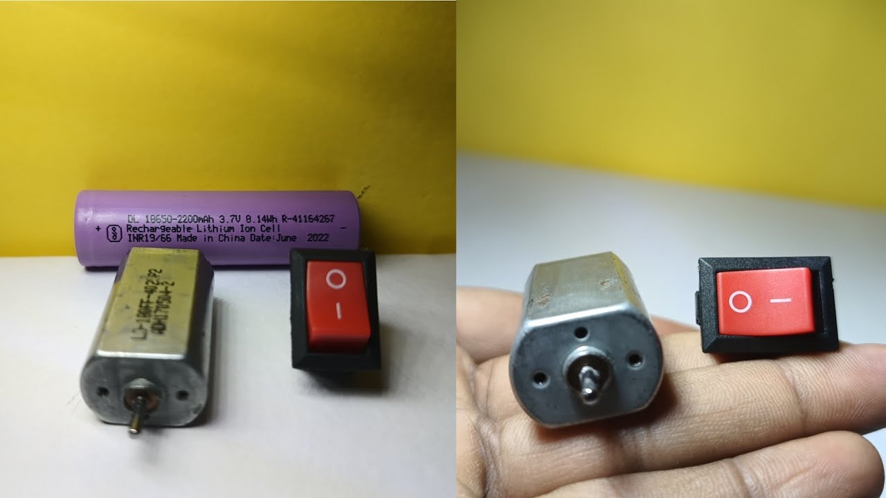 HOW TO CONNECT DC MOTOR TO A SWITCH WITH BATTERY | A quick tutorial