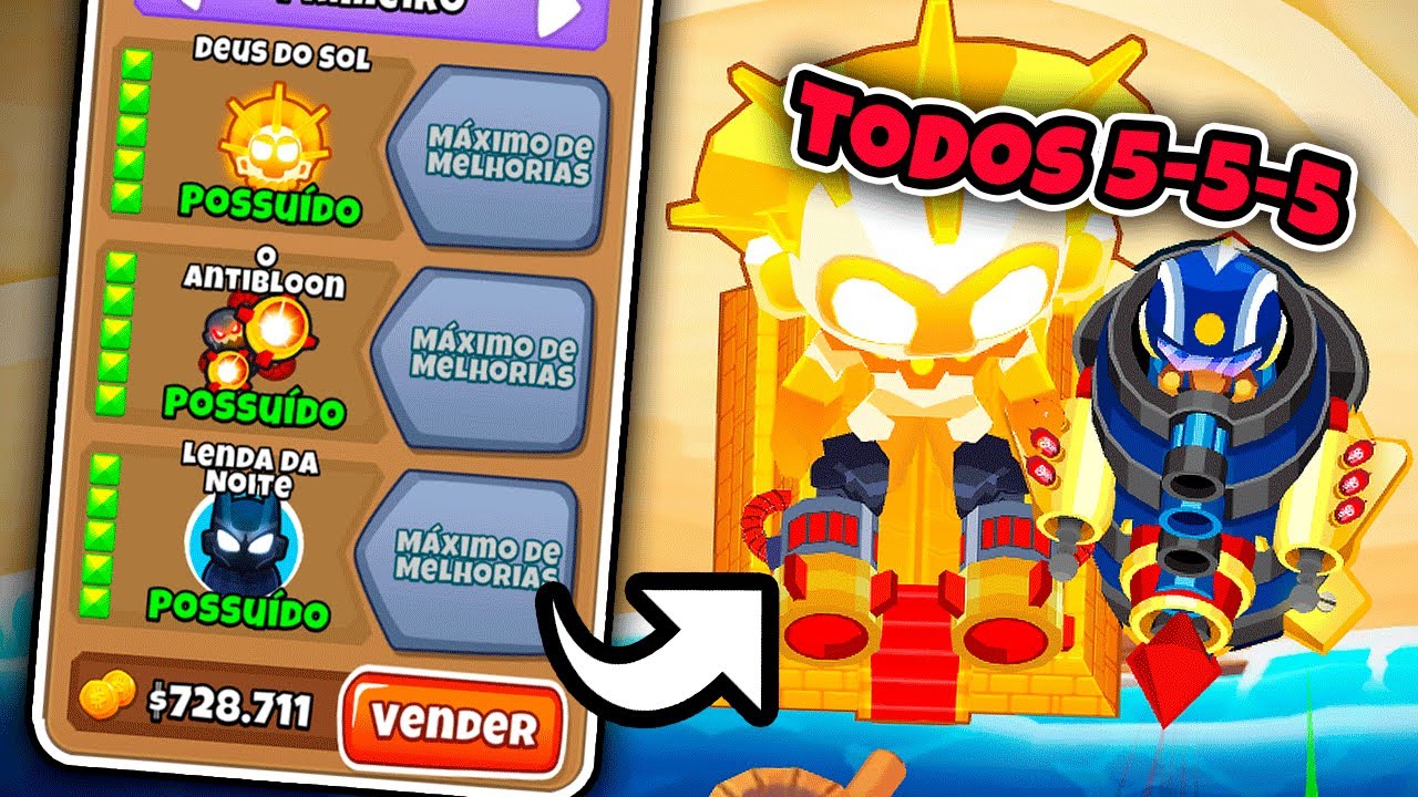 Quebrei o bloons upando todas as linhas 5-5-5 nesse mod 😬👍