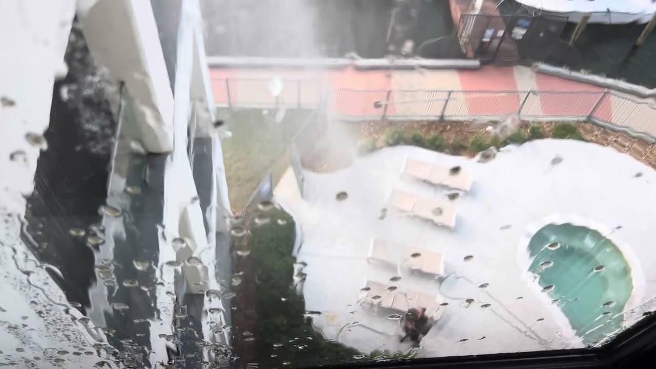 Building Pressure Cleaning (Misting) BUG Infestation above hot tub, infinity pool, unit 406