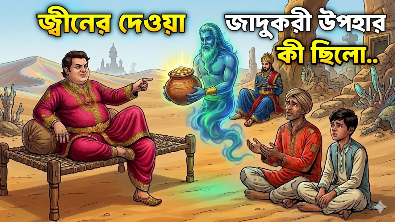 জিনের দেওয়া জাদুকরী উপহার কি ছিলো। এক গরিব কুমোরের ভাগ্য বদলের অবিশ্বাস্য কাহিনী! #islamicvideo 