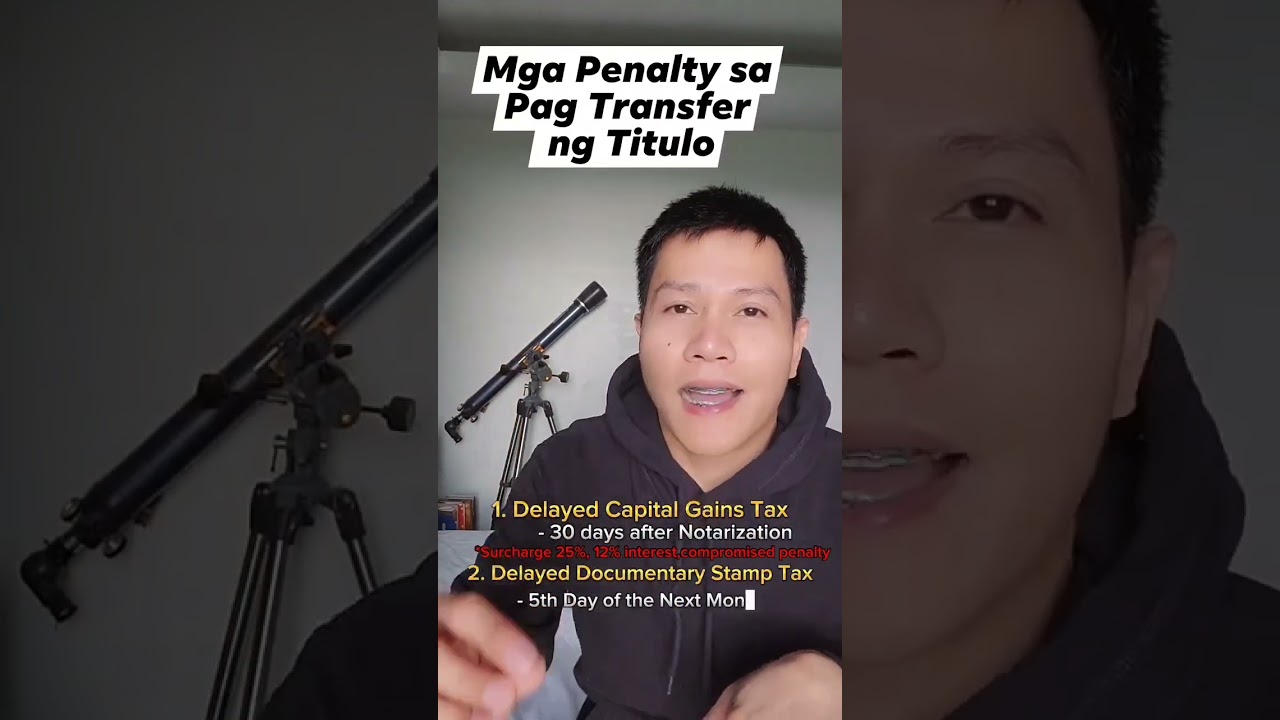 3 Penalties in Title Transfer - Land, House and Lot or condominium