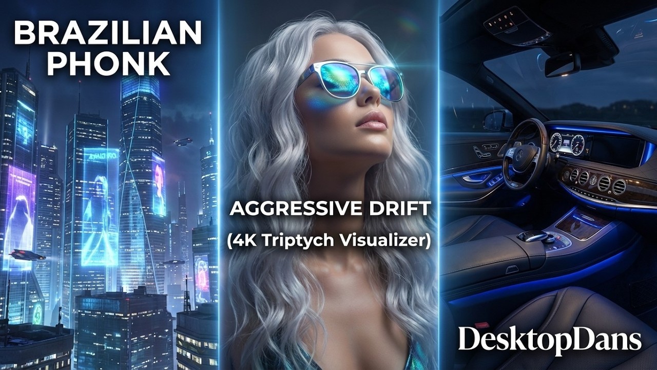 BRAZILIAN PHONK - AGGRESSIVE DRIFT (4K Triptych Visualizer)