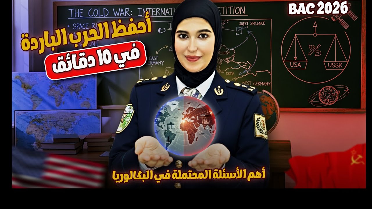 ملخص الحرب الباردة في 10 دقائق😱💪 + أهم الأسئلة المحتملة في البكالوريا🔥جميع الشعب2026