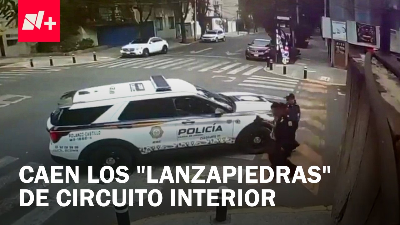 Caen dos sujetos por lanzar piedras a autos que circulaban por Circuito Interior, CDMX - En Punto