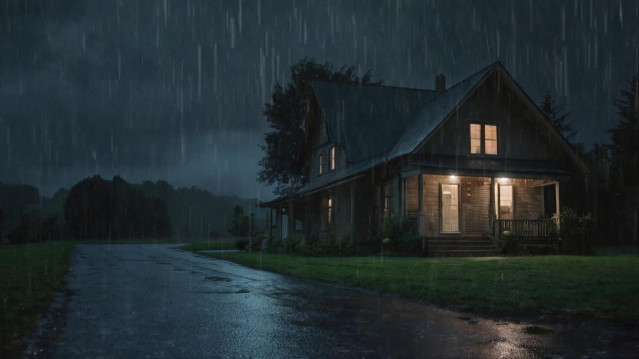 Heavy Rain on Roof & Thunder 🌧️ Night Sounds for Deep Sleep