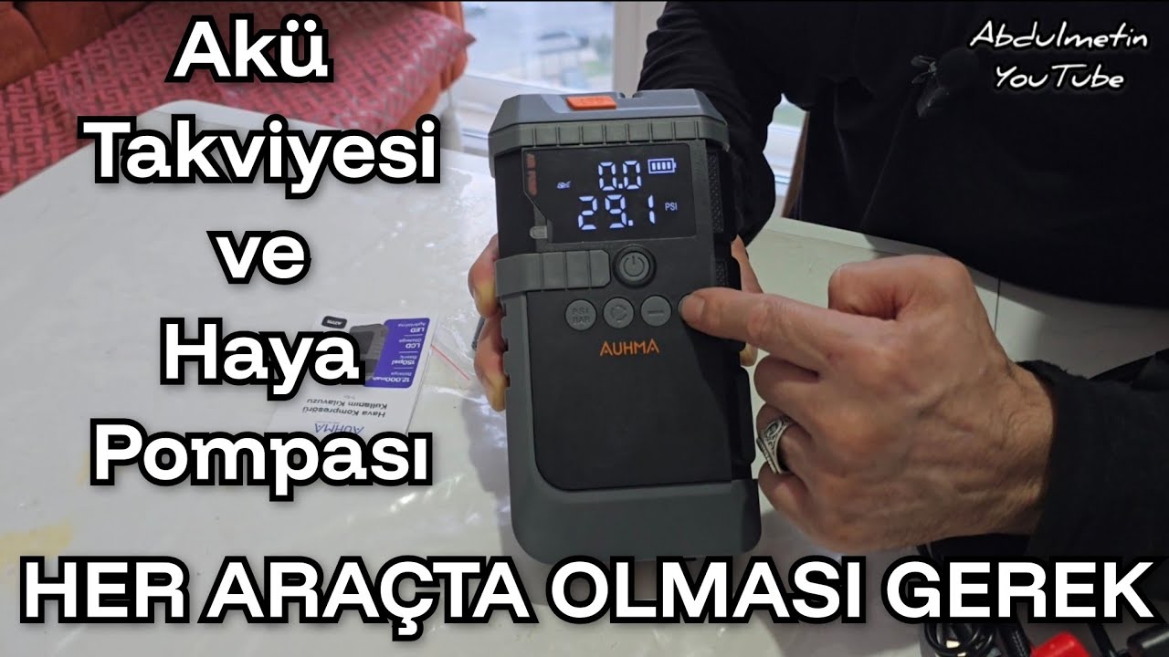 Her Araçta Olmalı. Akü Takviye ve Komprösörlü Hava Pompası #auhma #akütakviye