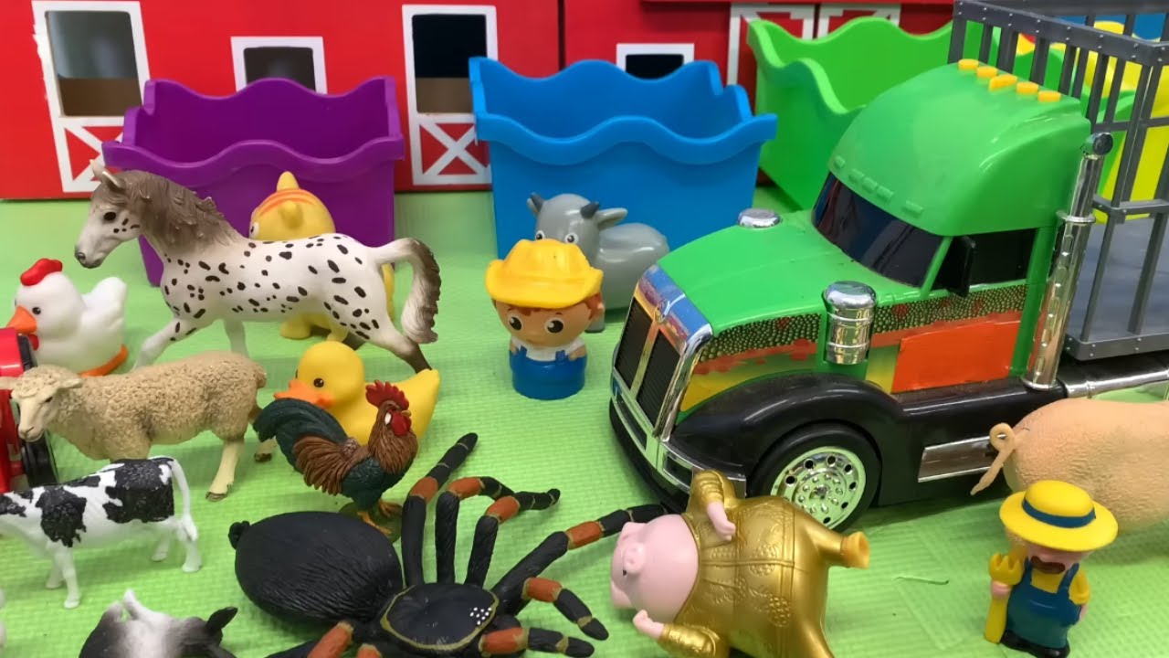 🚜 Truck & Farm Animals: Toy Hauling Adventure for Kids!