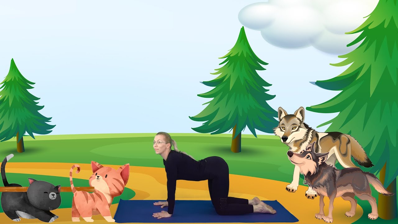 JOGA DLA DZIECI ♥ Bajka o Wilczkach cz. 2 ♥ Ćwiczenia relaksacyjne ♥ Mindfulness ♥ Muzykoterapia ♥