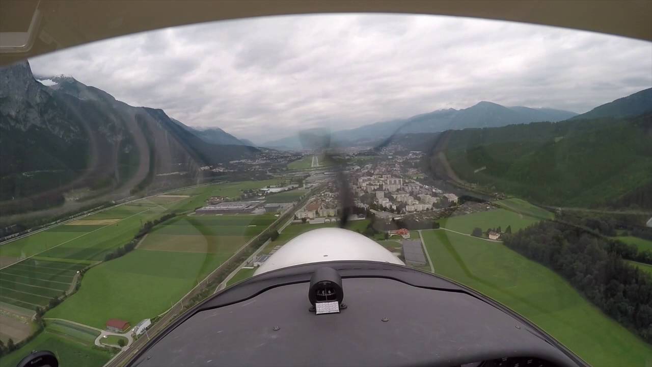 Anflug LOWZ Innsbruck VFR HD 2016