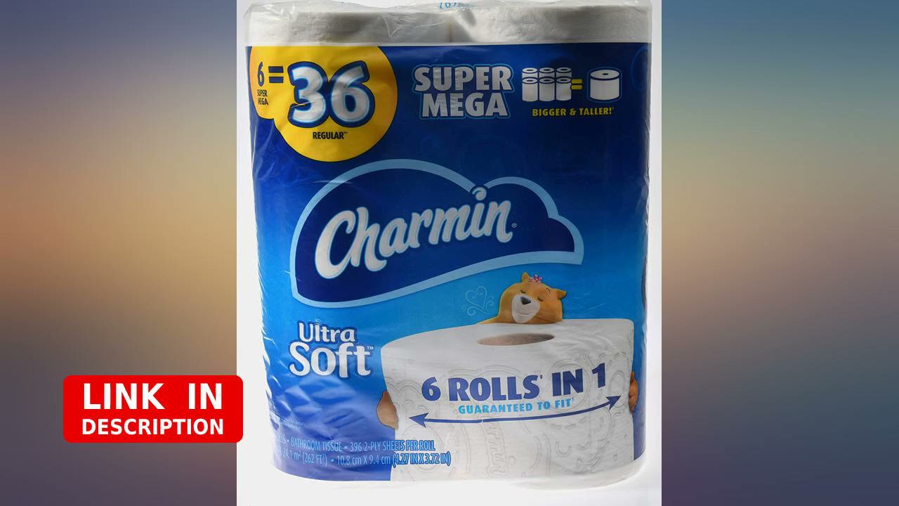 Charmin Ultra Soft Toilet Paper, 6 Super Mega Rolls = 36 Regular Rolls revieww