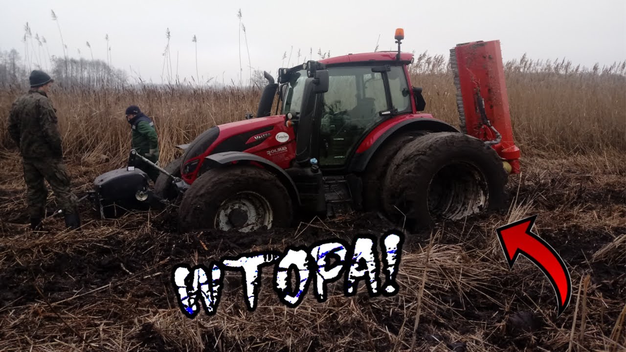 🔥WTOPA!🔥 Mulczowanie Trzciny Na Stawach. ✳Valtra N114 & Ursus C-3102✳