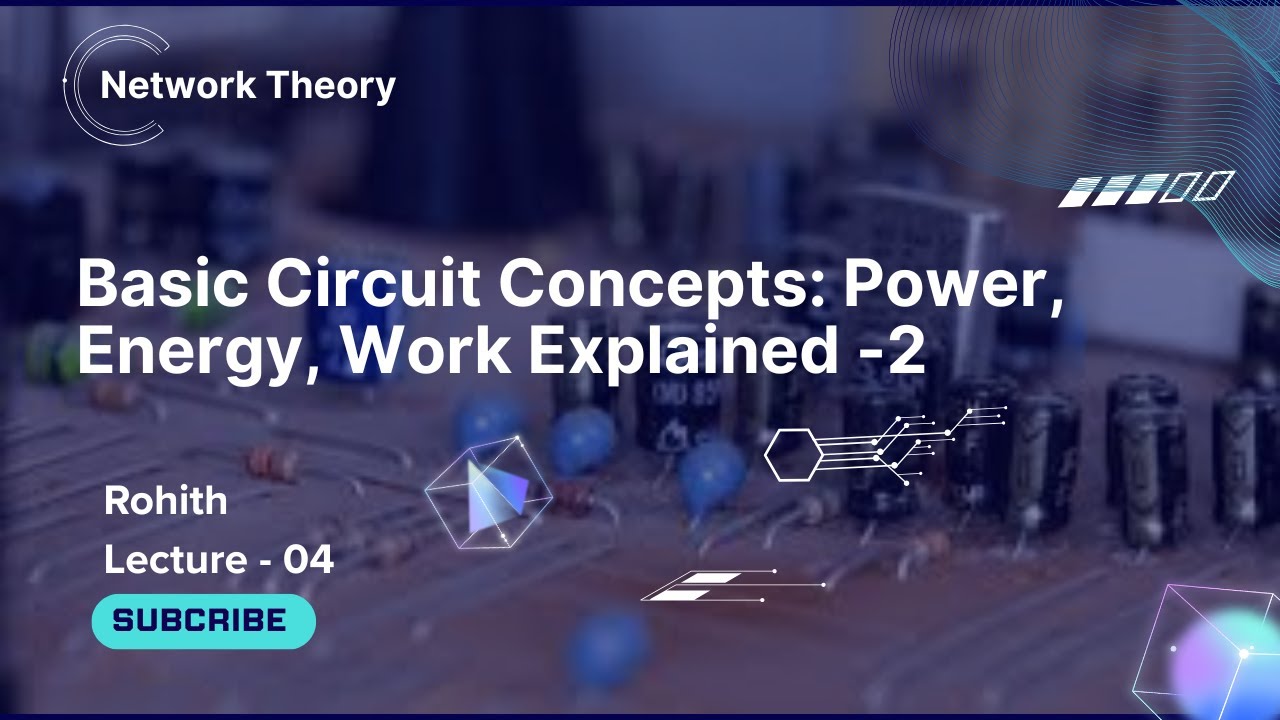 4 Basic Circuit Concepts: Power, Energy, Work Explained -2