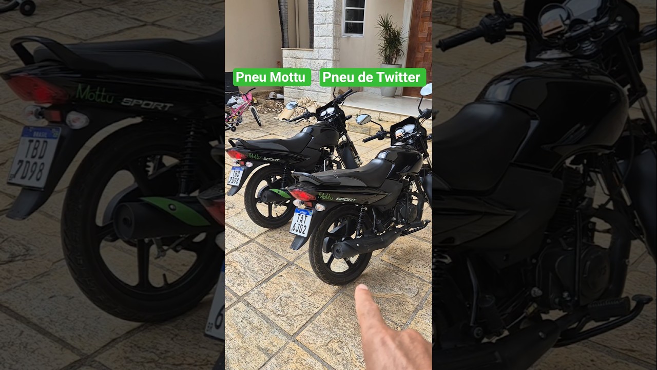 Pneu de Twitter na Mottu X pneu original Mottu
