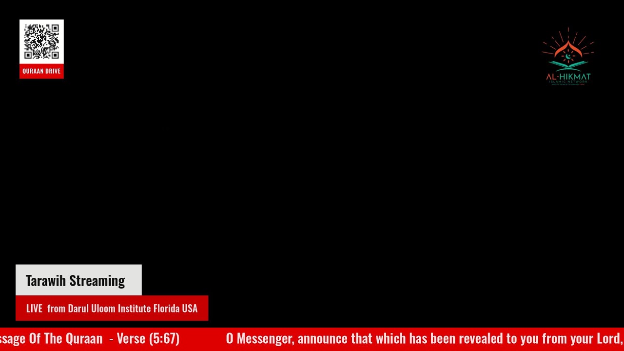 Tarawih Streaming Live from Darul Uloom Institute Florida USA