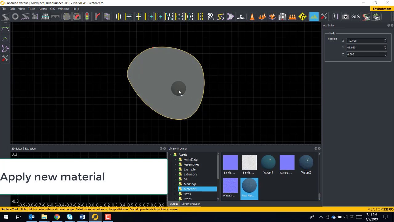 VectorZero RoadRunner Create New Material