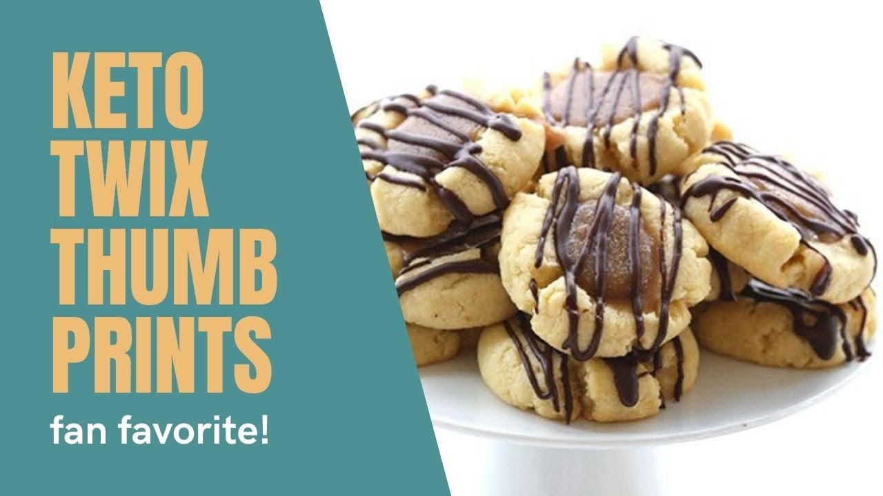 Keto Twix Thumbprint Cookies
