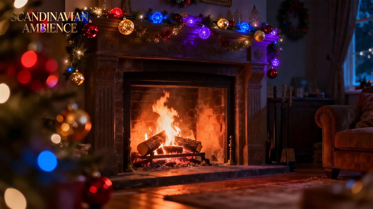 Relaxing Fireplace Fire Crackling ASMR | Warm Room Ambience (No Music)