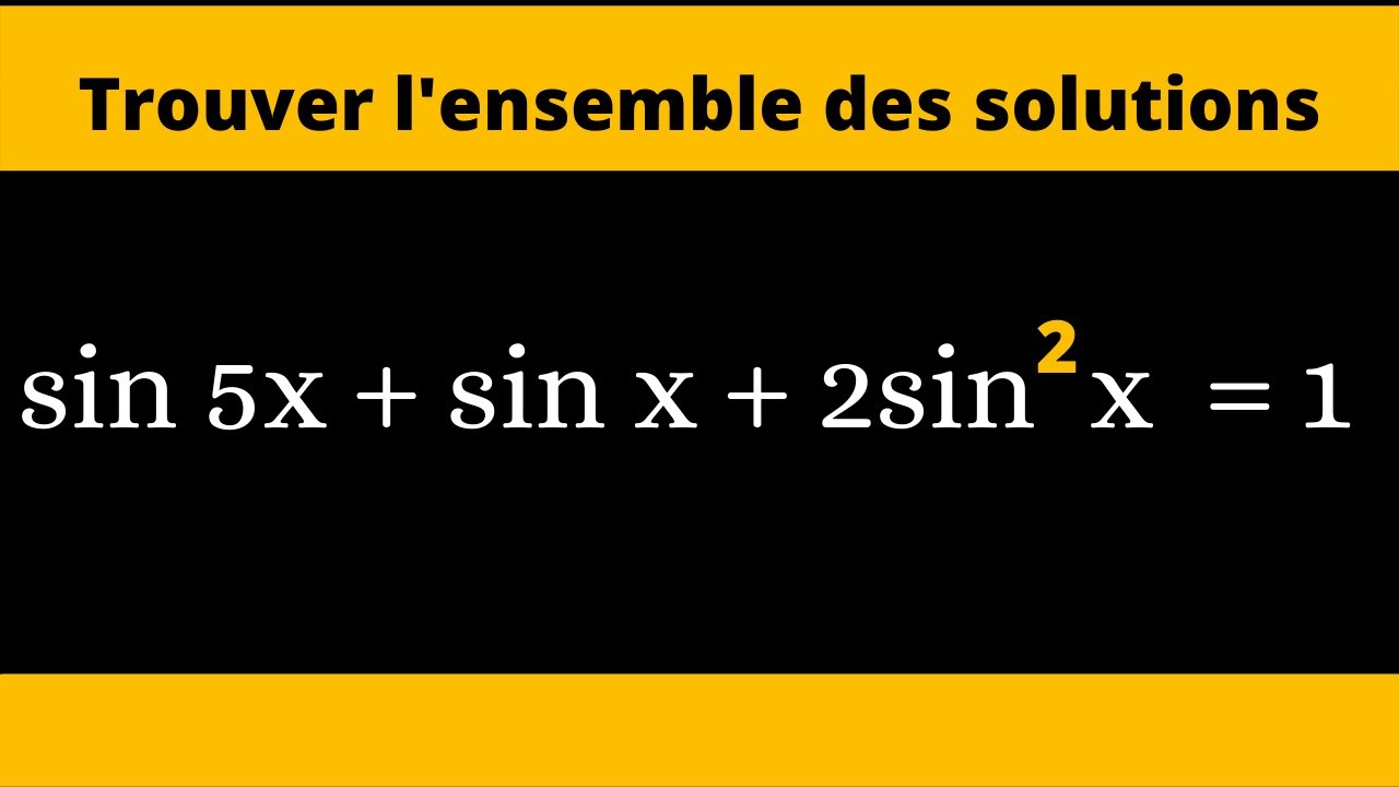 Equation trigonométrique