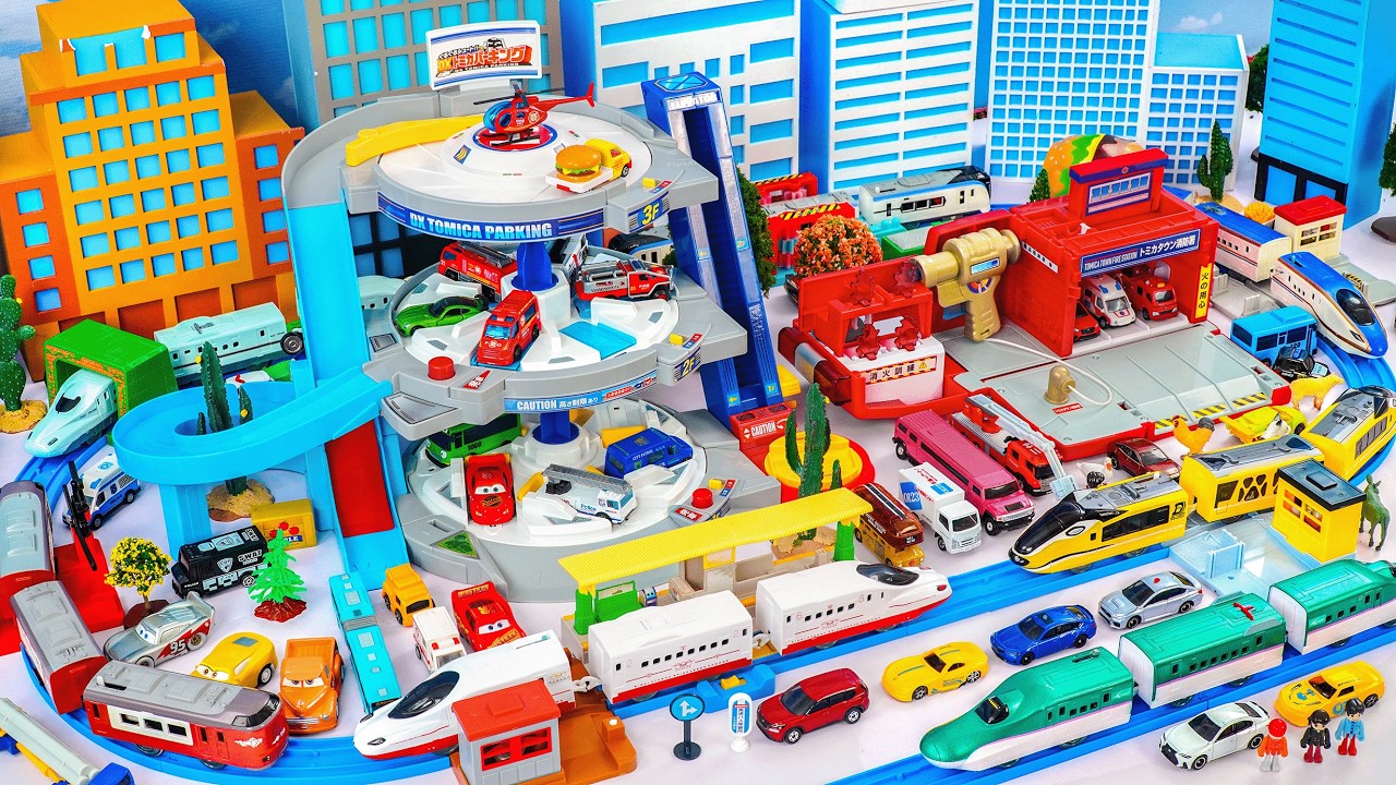 Plarail Shinkansen ☆ Construction Takara Tomy Plarail Mega Station Building & Modern Subway System