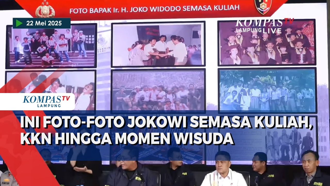 Polisi Tampilkan Foto-Foto Jokowi Semasa Kuliah, KKN hingga Wisuda di UGM