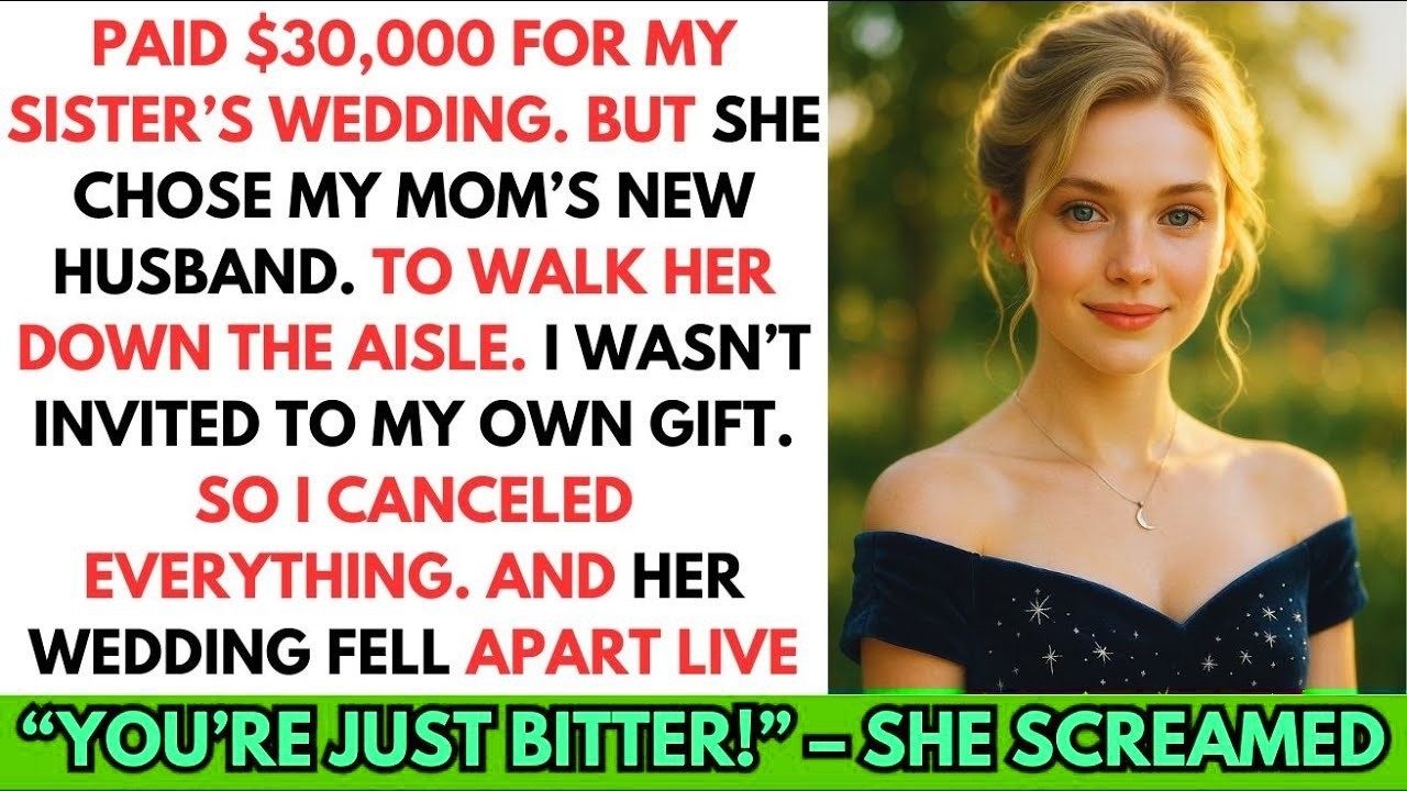 Paid $30,000 For My Sister Wedding But She Said My Ex's New Husband Would Walk Her Down the