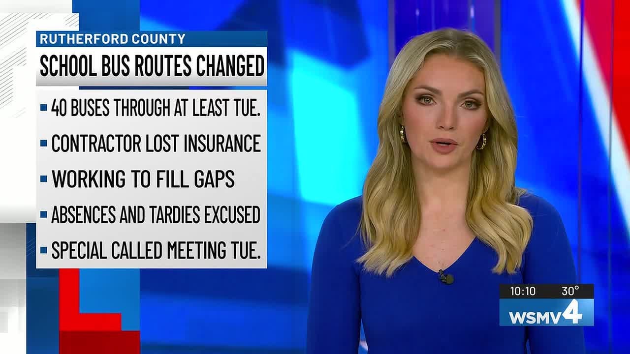 40 Rutherford County school buses out after contractor lost insurance