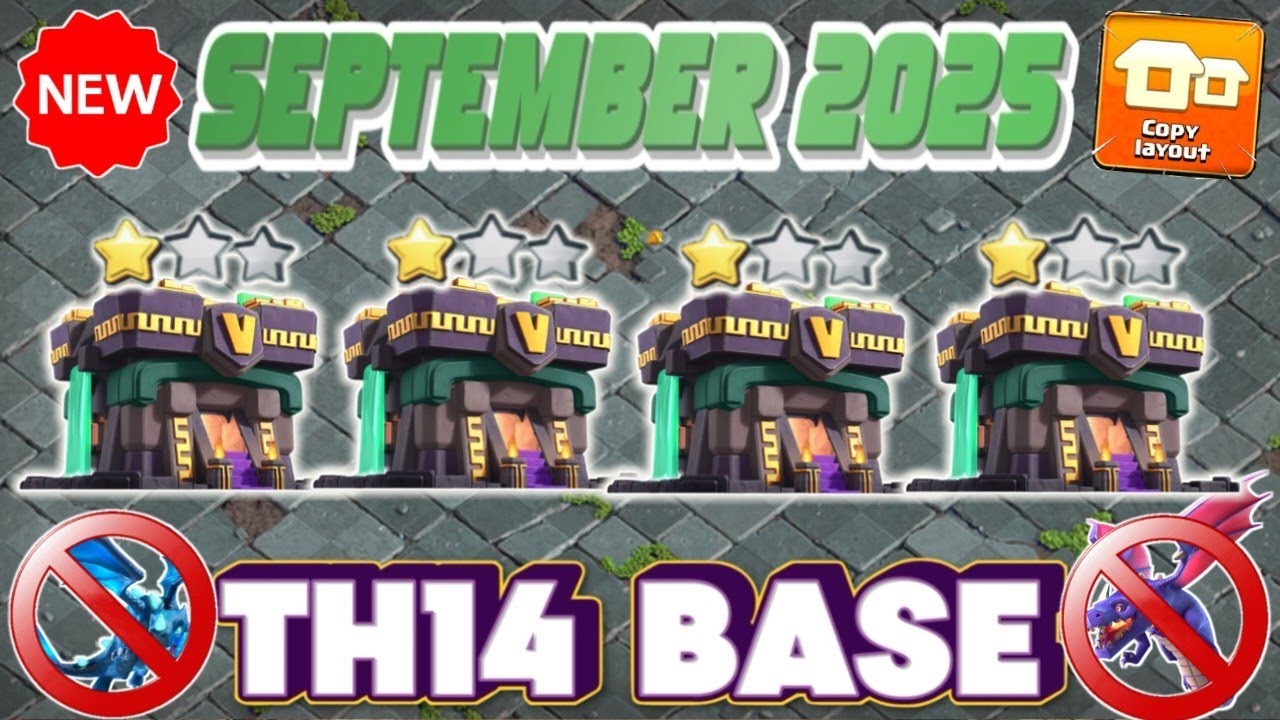  BEST-05 TH14 WAR / TROPHY / CWL BASE WITH LINKS + BONUS VIDEO || TH14 ANTI AIR AND MELEE 