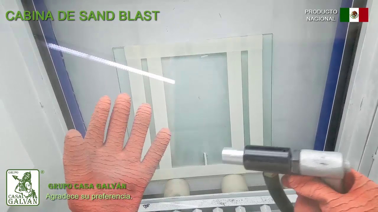 Uso de la cabina de SAND BLAST.