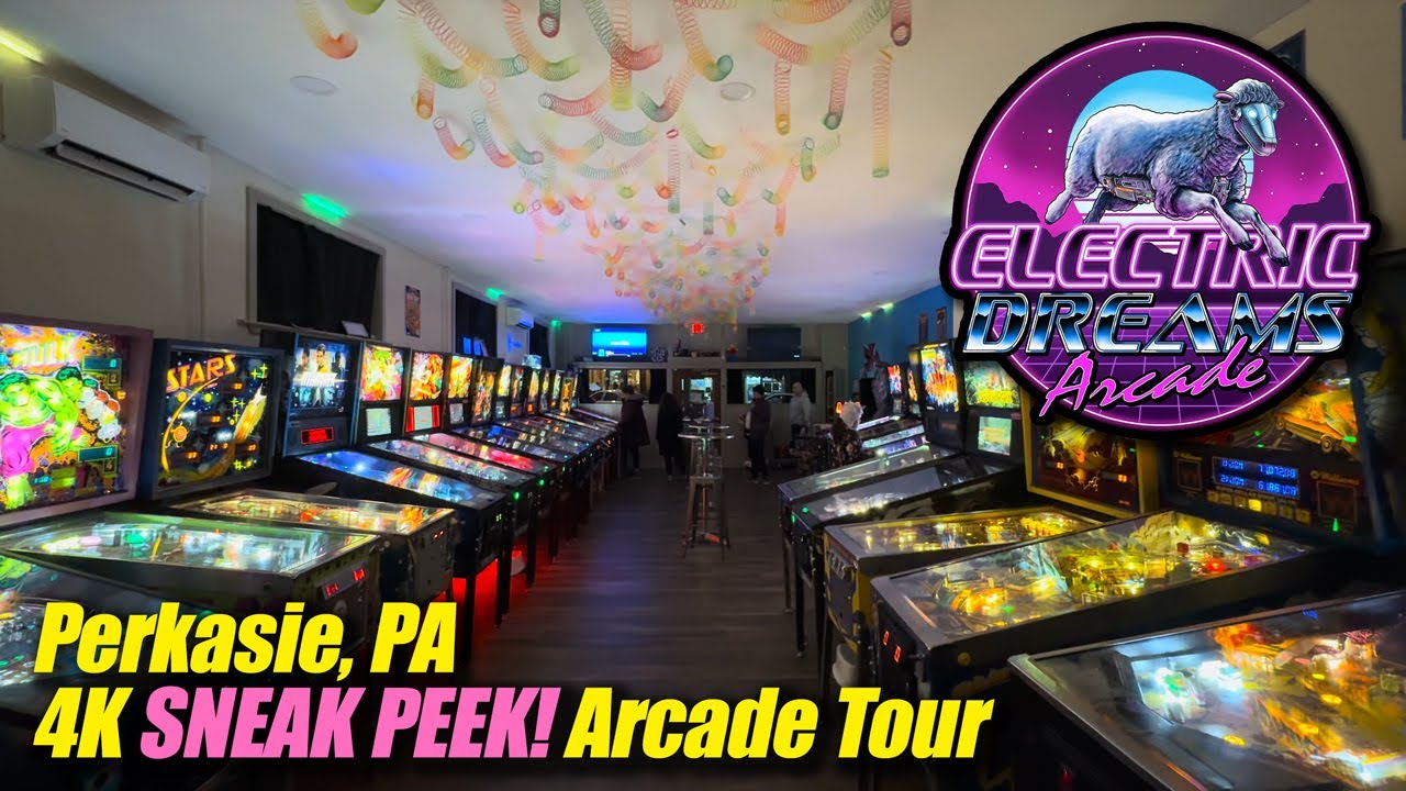 SNEAK PEEK! Electric Dreams Arcade (Perkasie PA), 4K arcade walkthrough & tour, November 2024