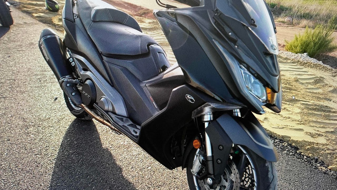 Kymco AK550 FULL POLINI Akrapovic Exhaust and ECU tuning at the dyno!