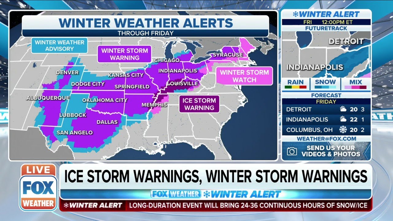 Widespread Winter Storm To Impact 20 States With Snow, Rain And Ice