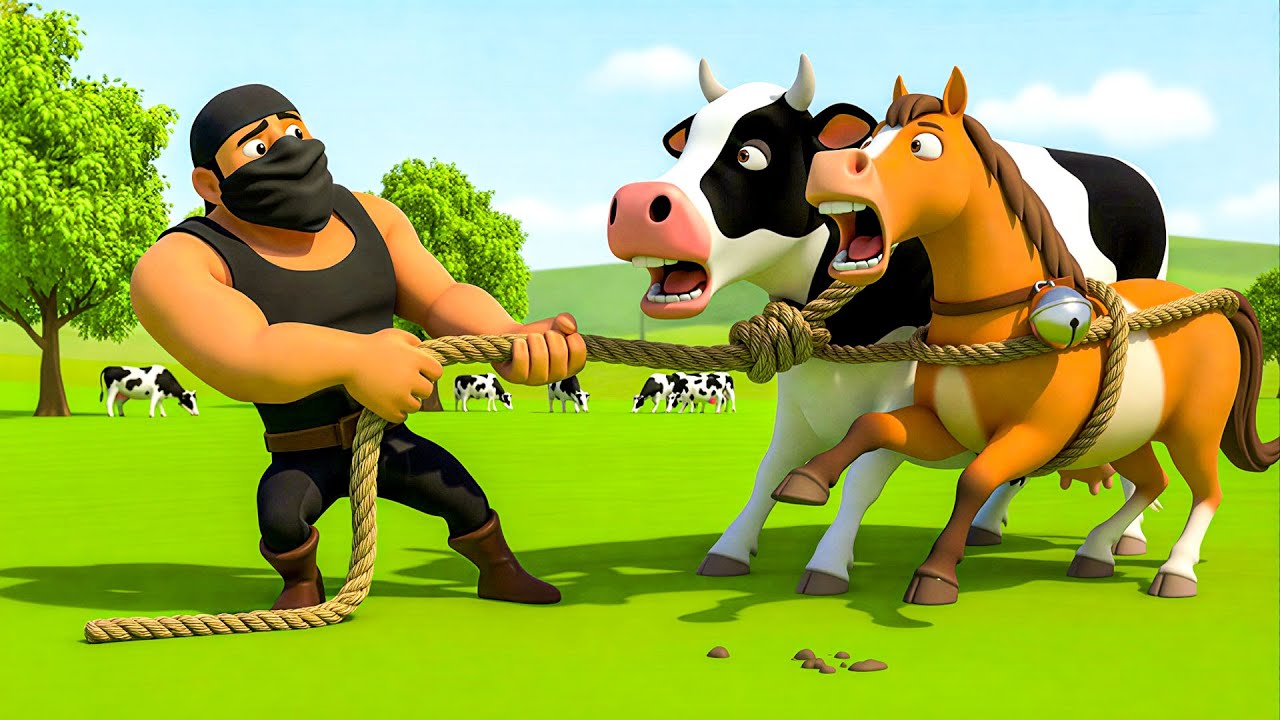 Thief in the Farm! 😱 Every Animal is Gone! 🐎🐄 Police Officer Saves the Day 👮&zwj;♂️