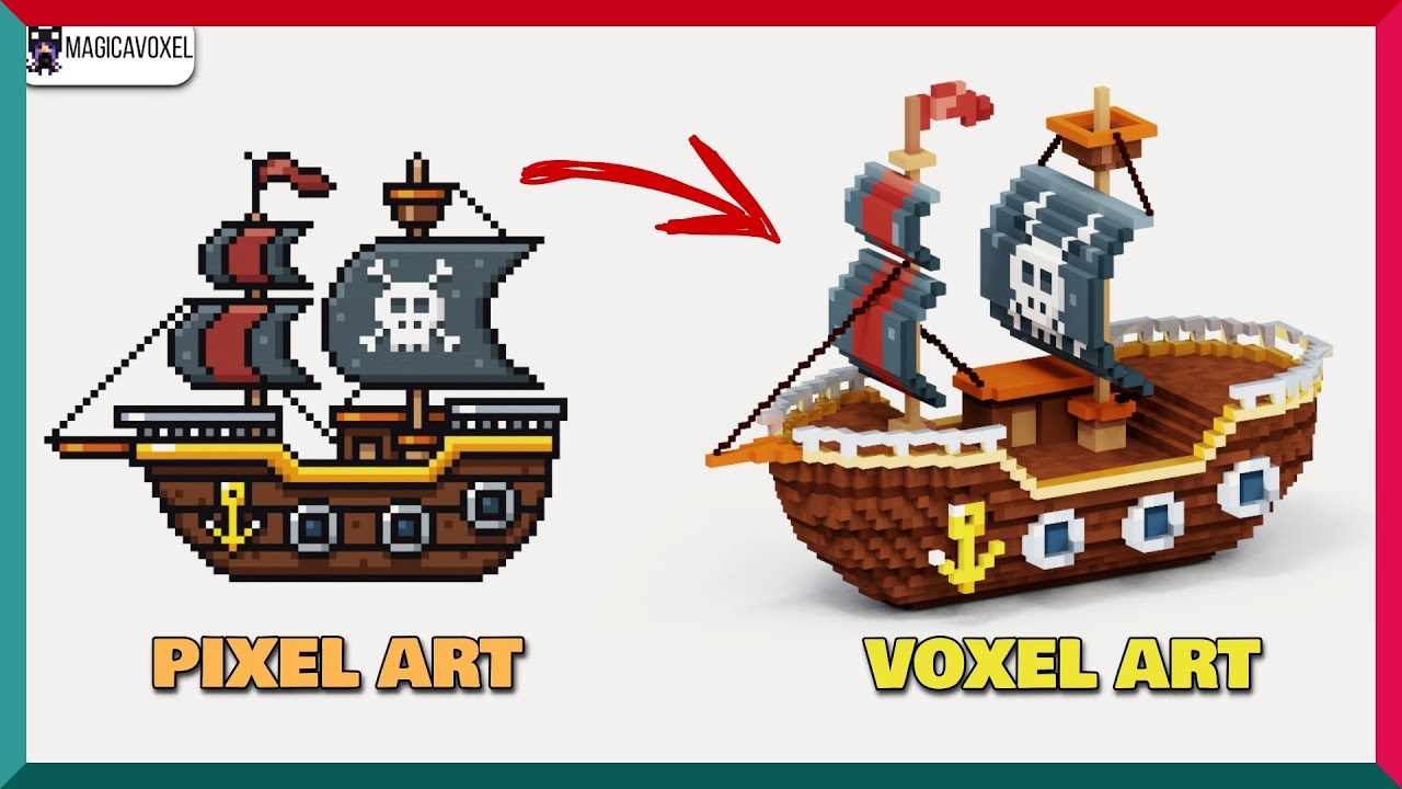 Transformei um PIXEL ART em Modelo 3D (Voxel Art Time Lapse)