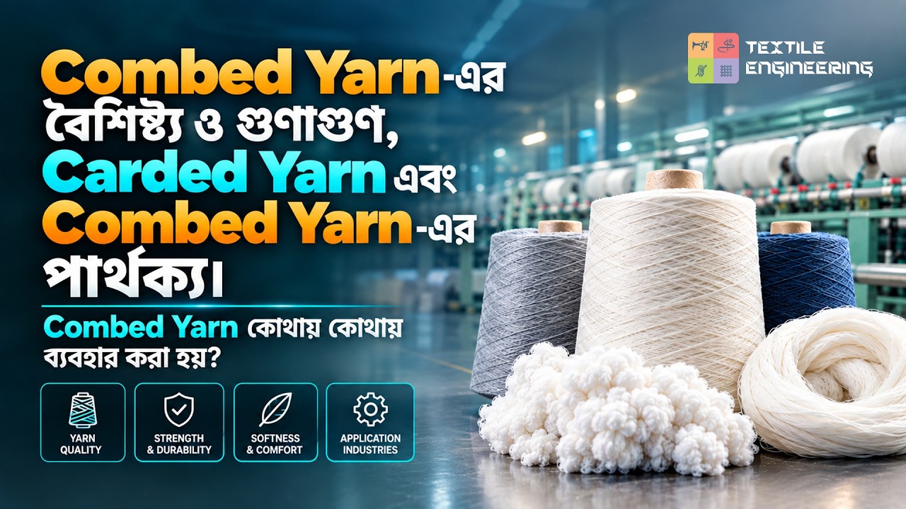 9. Characteristics of Combed Yarn, Difference between Carded and Combed Yarn | Combed Yarn | Textile Engineering