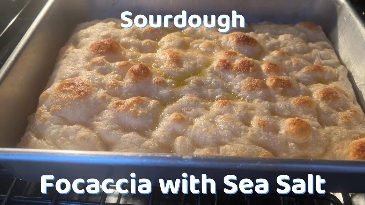 Easy Sourdough Focaccia for Beginners No Knead Soft and Airy #breadrecipe #artisanbread