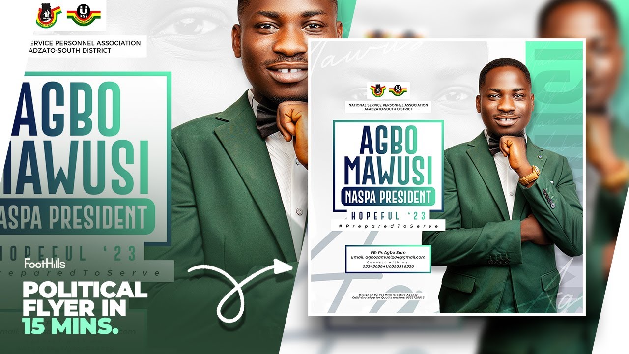 How to Design a simple Political Flyer in less than 15 minutes (Adobe Photoshop)