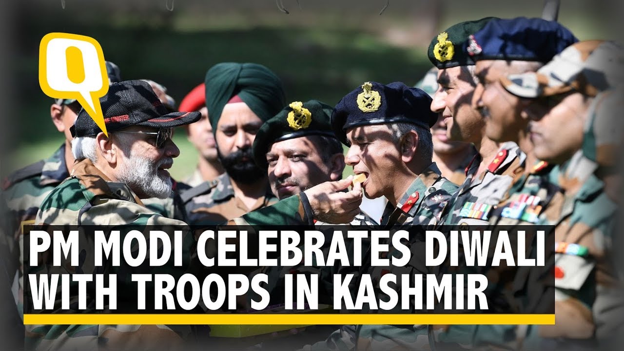 PM Modi Celebrates Diwali With Troops in J&K&rsquo;s Rajouri | The Quint
