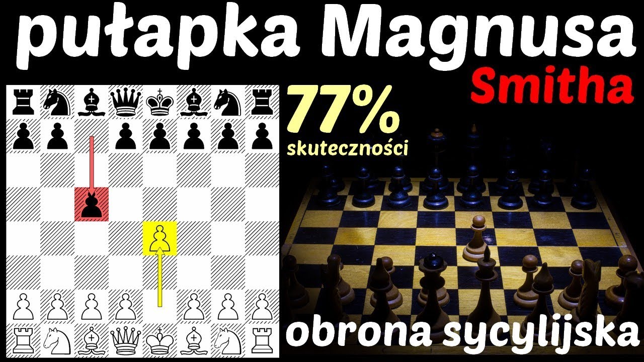 SZACHY 317# Obrona sycylijska pułapka Magnusa-Smitha wariant Smoczy, debiuty szachowe (chess trap)
