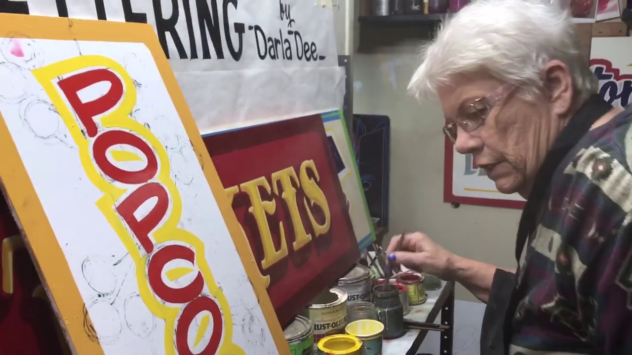 Hand Lettered Popcorn Sign -  Single Stroke