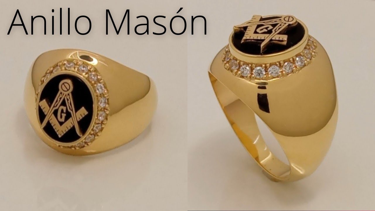 anillo Masón con onix