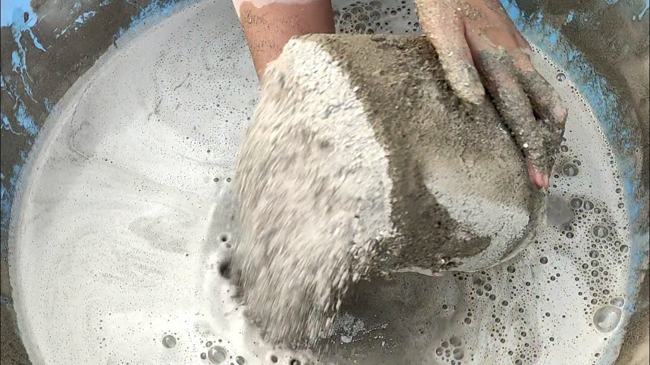 ASMR: super soft dusty smokey crispy big shapes crumble dry+water+dipping/oddlysatisfying