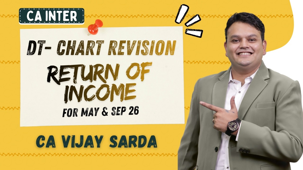 DT Revision | Return of Income | CA Inter | May & Sept 26 | CA Vijay Sarda