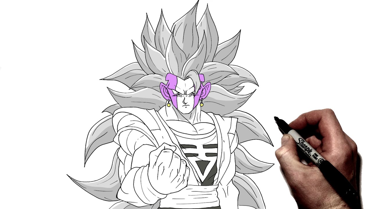 How To Draw Zeno Goku | Step By Step | Dragon Ball