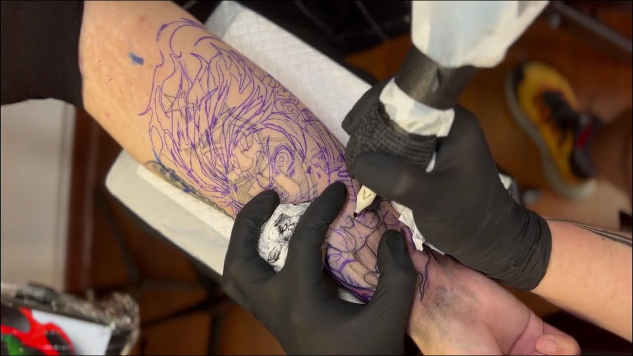 Kimetsu no yaiba Demon slayer cover up , Tatuaje completo sesion 1 y 2