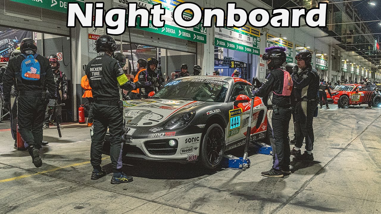 #24hnbr - Adam Benko - Porsche Cayman - night onboard