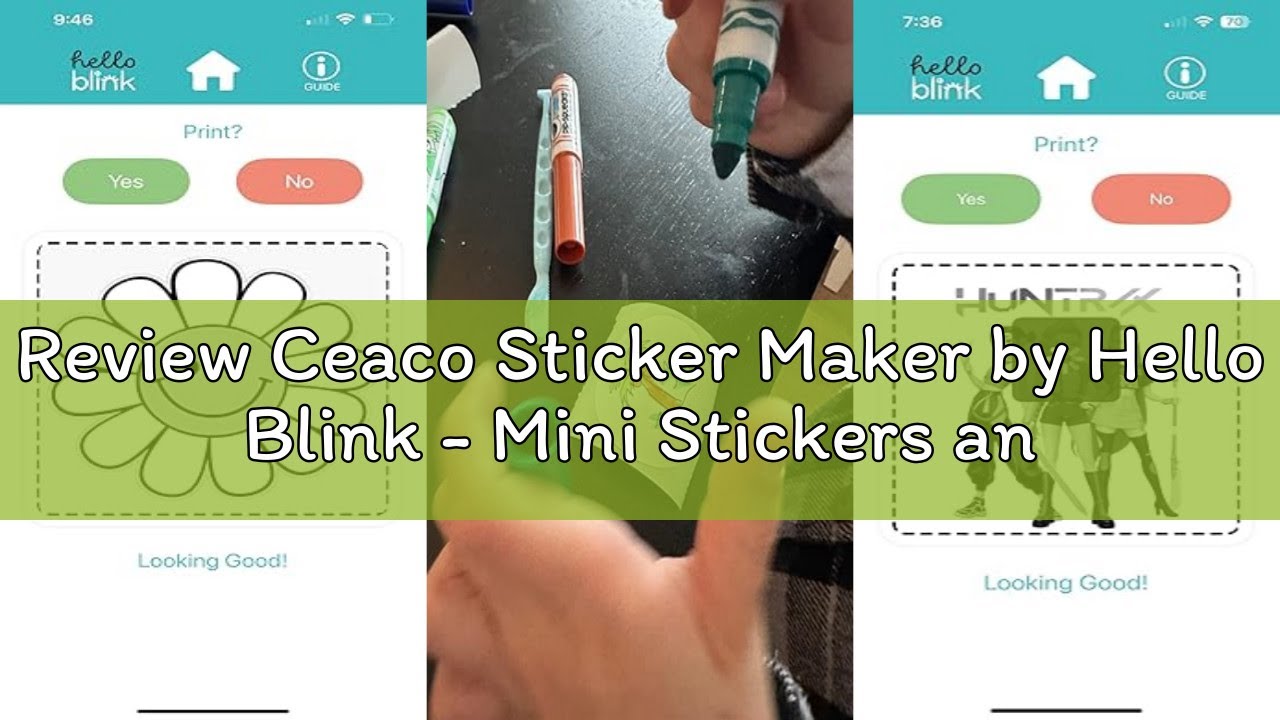 Review Ceaco Sticker Maker by Hello Blink - Mini Stickers and Photo Printer - Small Portable Bluetoo